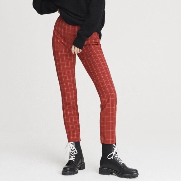 rag & bone Simone plaid high waisted pants 0 - Picture 1 of 16